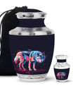 Neon Wolf Cremation Urns For Human Ashes - Memorial Urn for Mom & Dad