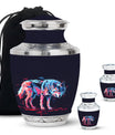 Neon Wolf Cremation Urns For Human Ashes - Memorial Urn for Mom & Dad
