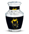 Black and Gold Wolf Urn for Human Ashes - Large For Urn Mom