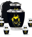 Black and Gold Wolf Urn for Human Ashes - Large For Urn Mom