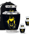 Black and Gold Wolf Urn for Human Ashes - Large For Urn Mom