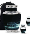 Blue Wolf Cremation Urn for Human Ashes - Memorial Urn for Adults