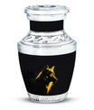 Black and Gold Wolf Urn for Human Ashes - Urn for Adult Mom and Dad