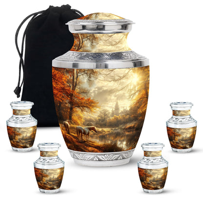 Personalized Horse Memorial Urn for Human Ashes - 10-inch, 200 cu in - Yatskia