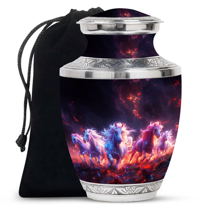 Personalized Horse Cremation Urn for Men - 10-inch, 200 cu in - Yatskia