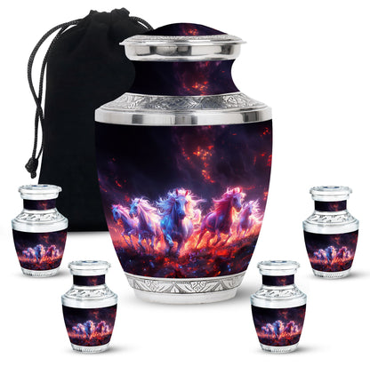 Personalized Horse Cremation Urn for Men - 10-inch, 200 cu in - Yatskia