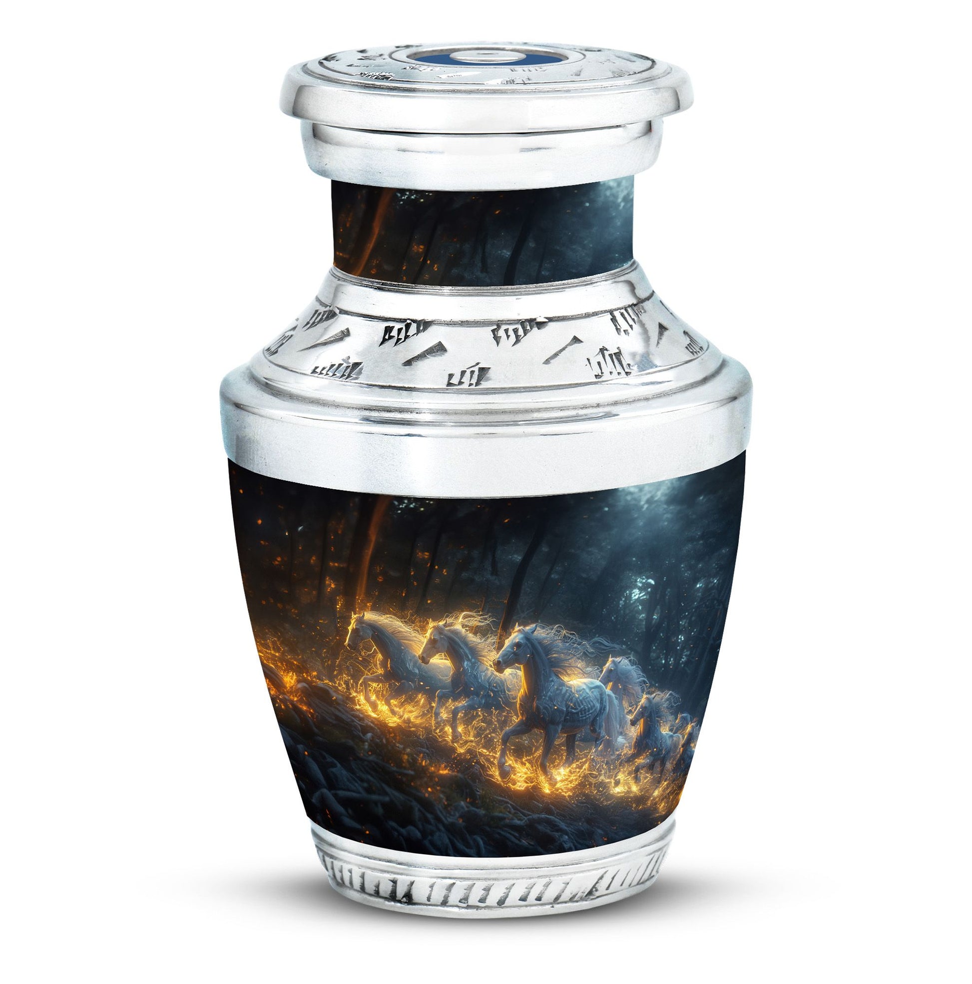 Galloping Horses Cremation Urn For Human Ashes - Urns For Adult Male