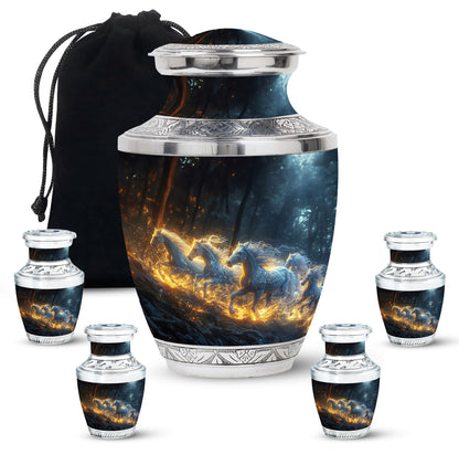 Personalized Horse Cremation Urn for Human Ashes - 10-inch, 200 cu in - Yatskia