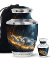 Galloping Horses Cremation Urn For Human Ashes - Urns For Adult Male