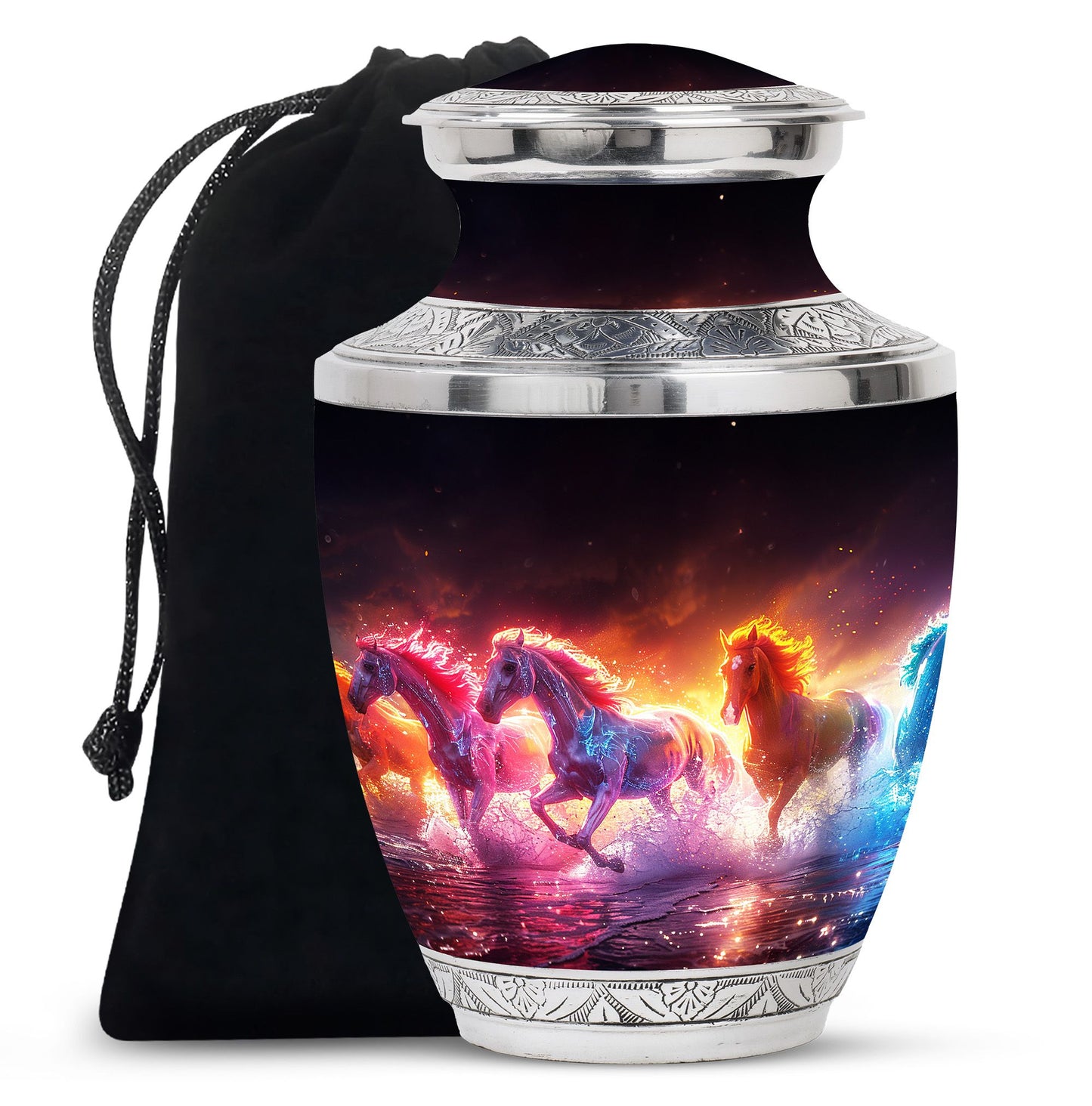 Personalized Horse Cremation Urn for Human Ashes - 10-inch, 200 cu in - Yatskia