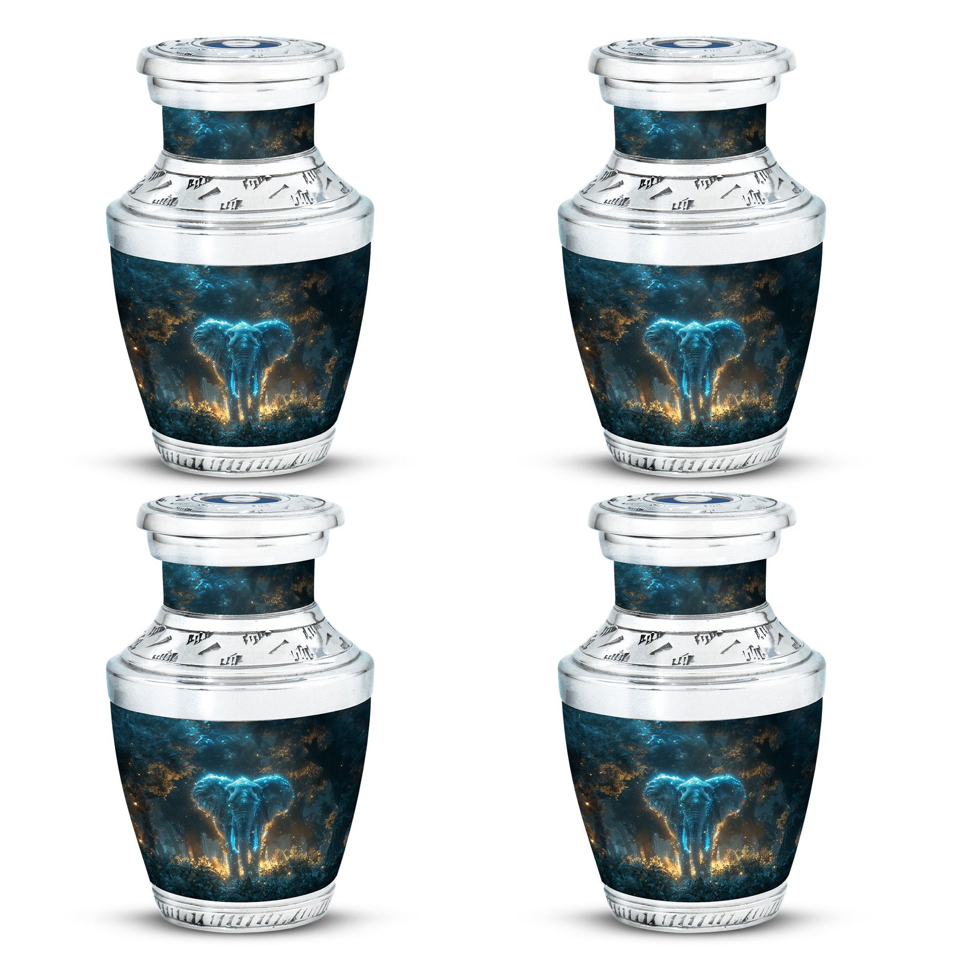 Blue Elephant Cremation Urn for Human Ashes - Cremation Urns For Adults