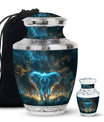 Blue Elephant Cremation Urn for Human Ashes - Cremation Urns For Adults