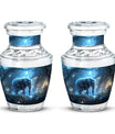 Blue Elephant Galaxy Cremation Urns For Human Ashes - Urns For Men & Women