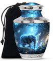 Blue Elephant Galaxy Cremation Urns For Human Ashes - Urns For Men & Women