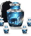 Blue Elephant Galaxy Cremation Urns For Human Ashes - Urns For Men & Women