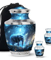 Blue Elephant Galaxy Cremation Urns For Human Ashes - Urns For Men & Women