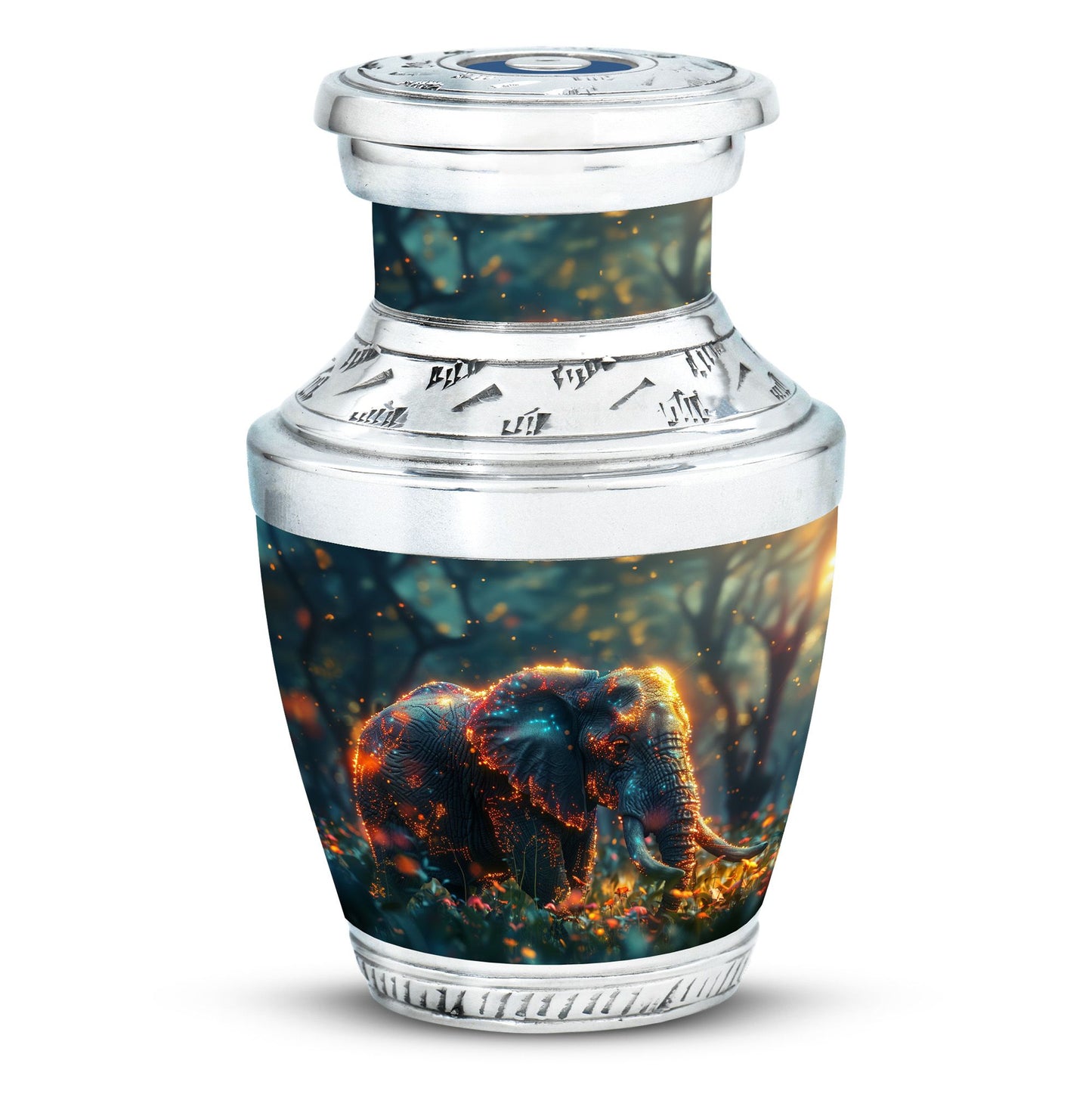 Personalized Elephant Cremation Urn for Women - 10-inch, 200 cu in - Yatskia