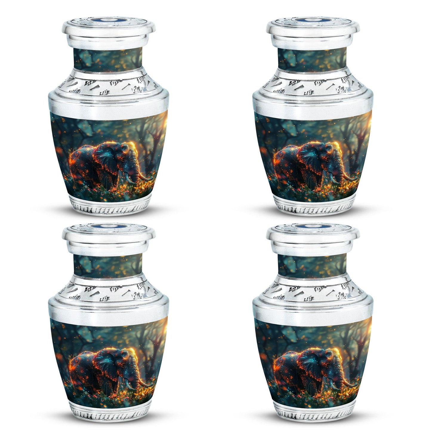Personalized Elephant Cremation Urn for Women - 10-inch, 200 cu in - Yatskia