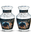 Majestic Elephant Night Forest Design - Funeral Urns For Men & Women