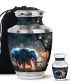 Majestic Elephant Night Forest Design - Funeral Urns For Men & Women