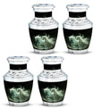 White Unicorn Black Urn - Cremation Urns For Adult Ashes Women