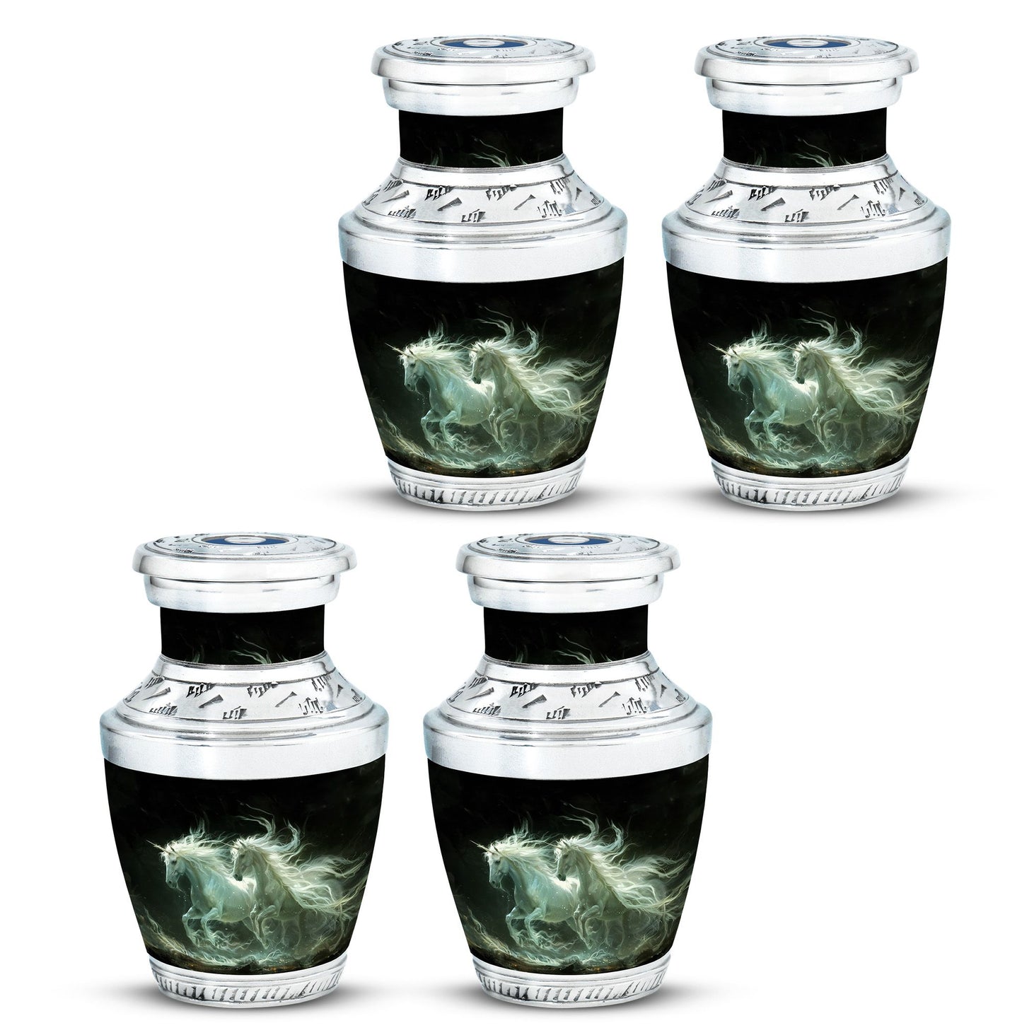 White Personalized White Cremation Urn for Adult - 10-inch, 200 cu in - Yatskia