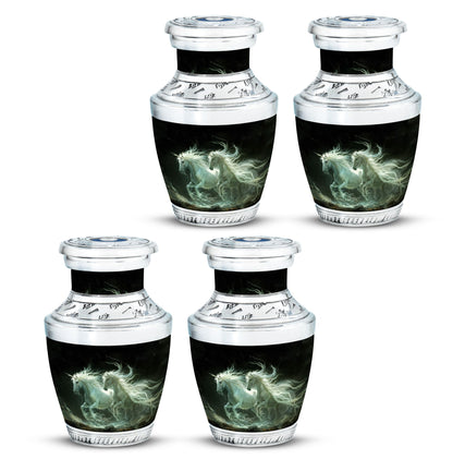 White Personalized White Cremation Urn for Adult - 10-inch, 200 cu in - Yatskia