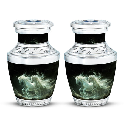 White Personalized White Cremation Urn for Adult - 10-inch, 200 cu in - Yatskia