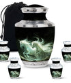 White Unicorn Black Urn - Cremation Urns For Adult Ashes Women