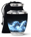 White Horse Cremation Urn - Adult Urns For Human Ashes Women