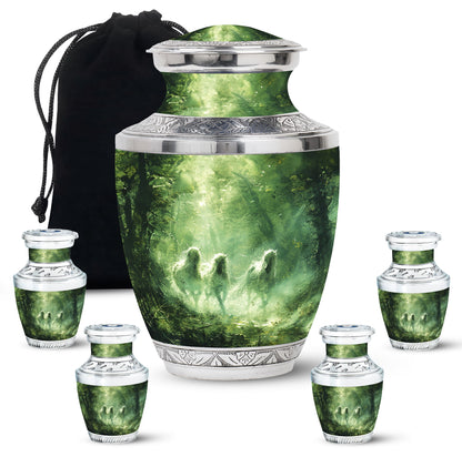 Personalized Unicorn Cremation Urn for Human Ashes - 10-inch, 200 cu in - Yatskia