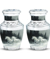 White Horse & Snow Urn - Urns For Human Ashes Adult Large