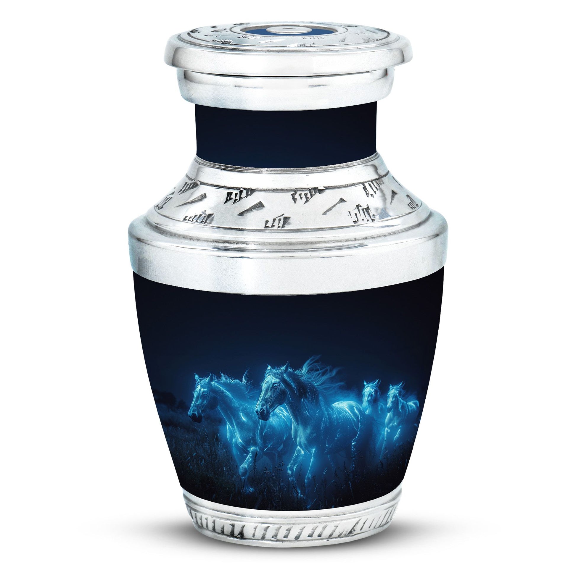 Horse Urn with Glowing Spirit Horses - Adult Large Urns