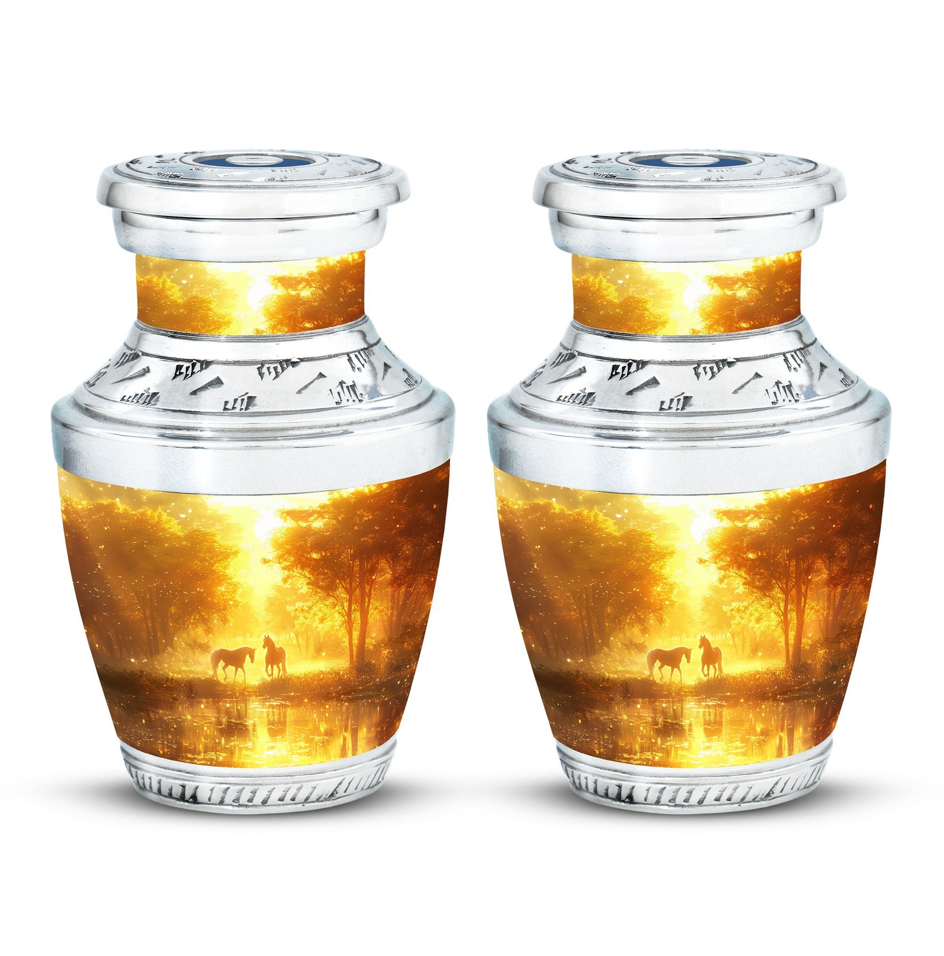 Golden Forest Serenity Cremation Urns For Human Ashes - Funeral Urn