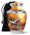 Autumn Magic Horse Cremation Urns For Human Ashes - Funeral Urns For Adult