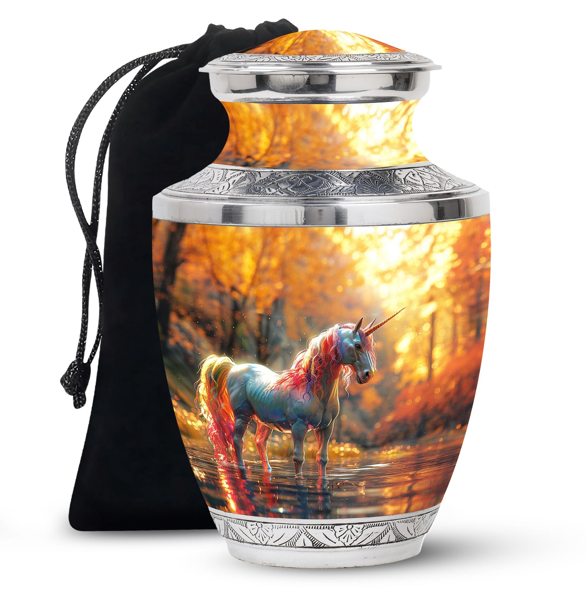 Autumn Magic Horse Cremation Urns For Human Ashes - Funeral Urns For Adult