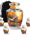 Autumn Magic Horse Cremation Urns For Human Ashes - Funeral Urns For Adult