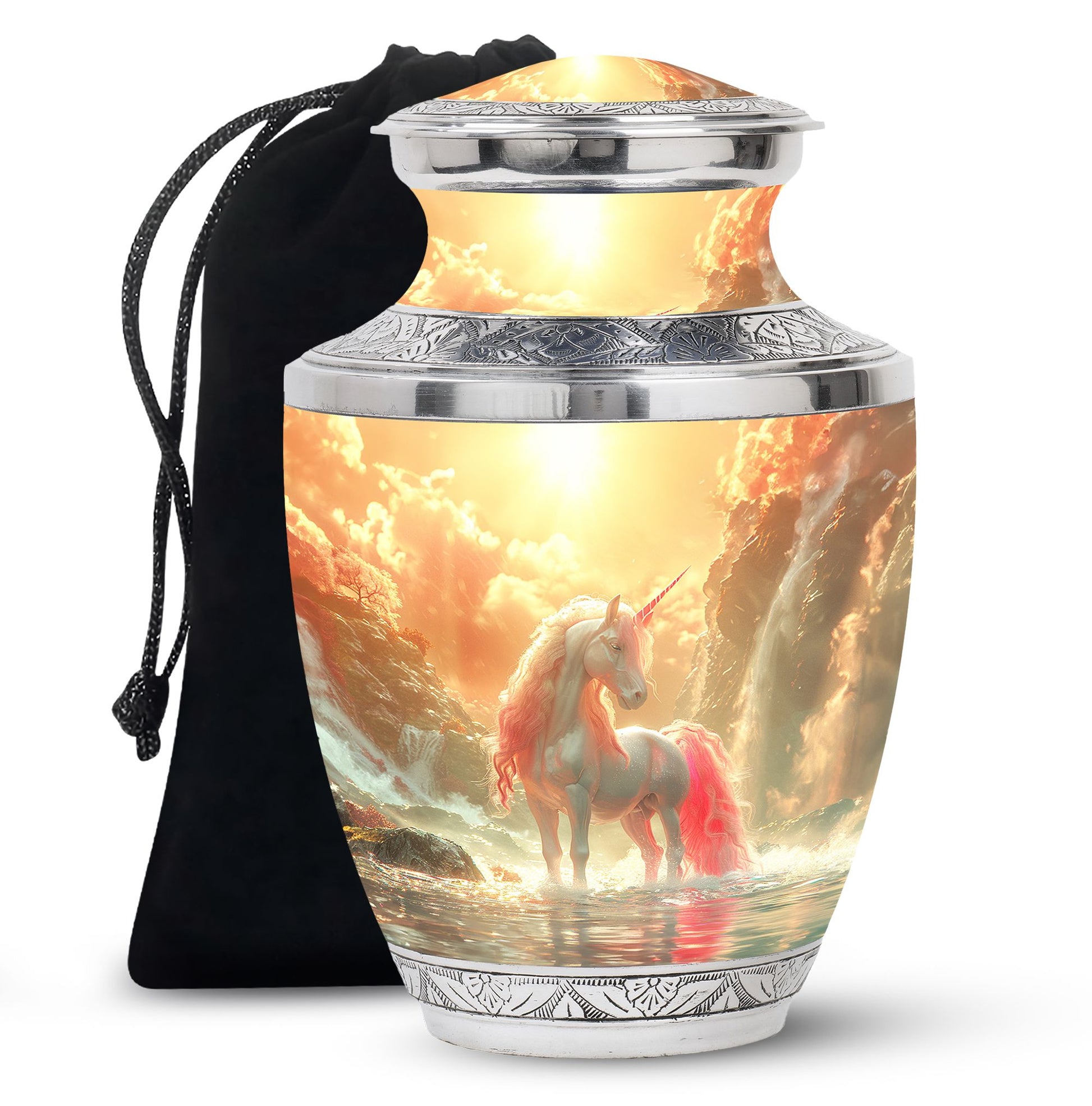 Mystical Dawn Unicorn Cremation Urns For Human Ashes - Large Urn For Mom