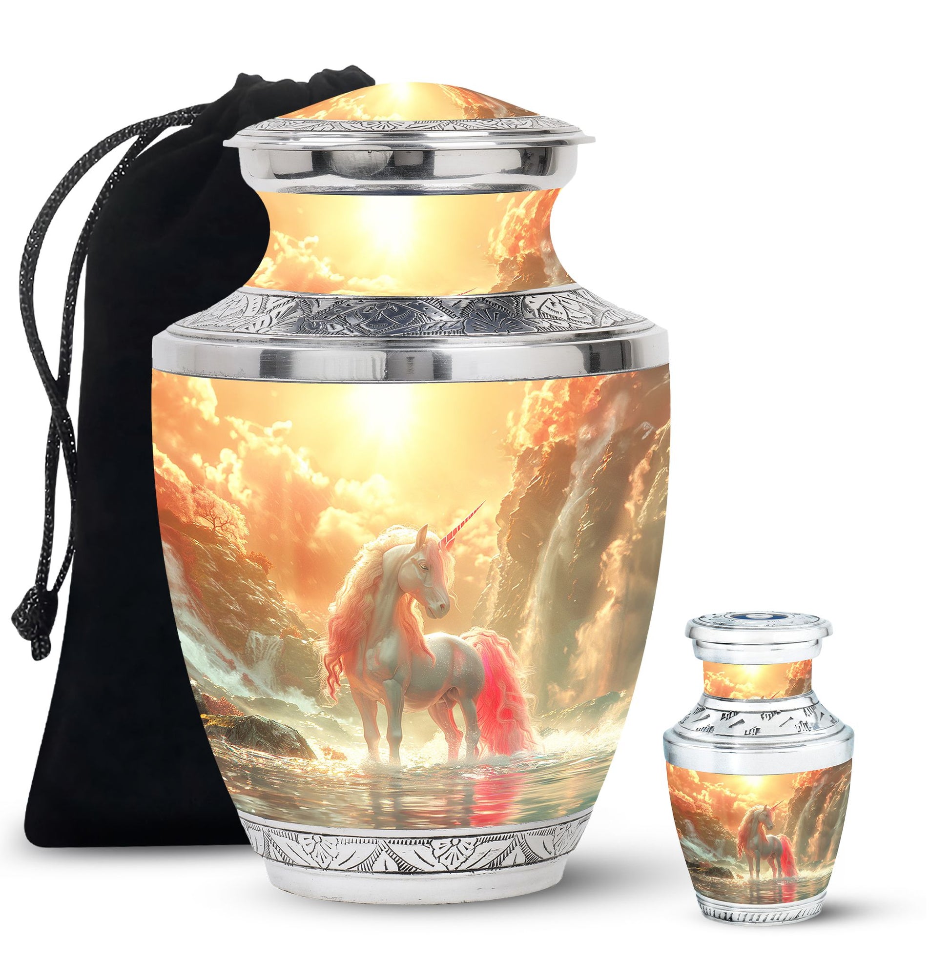Mystical Dawn Unicorn Cremation Urns For Human Ashes - Large Urn For Mom