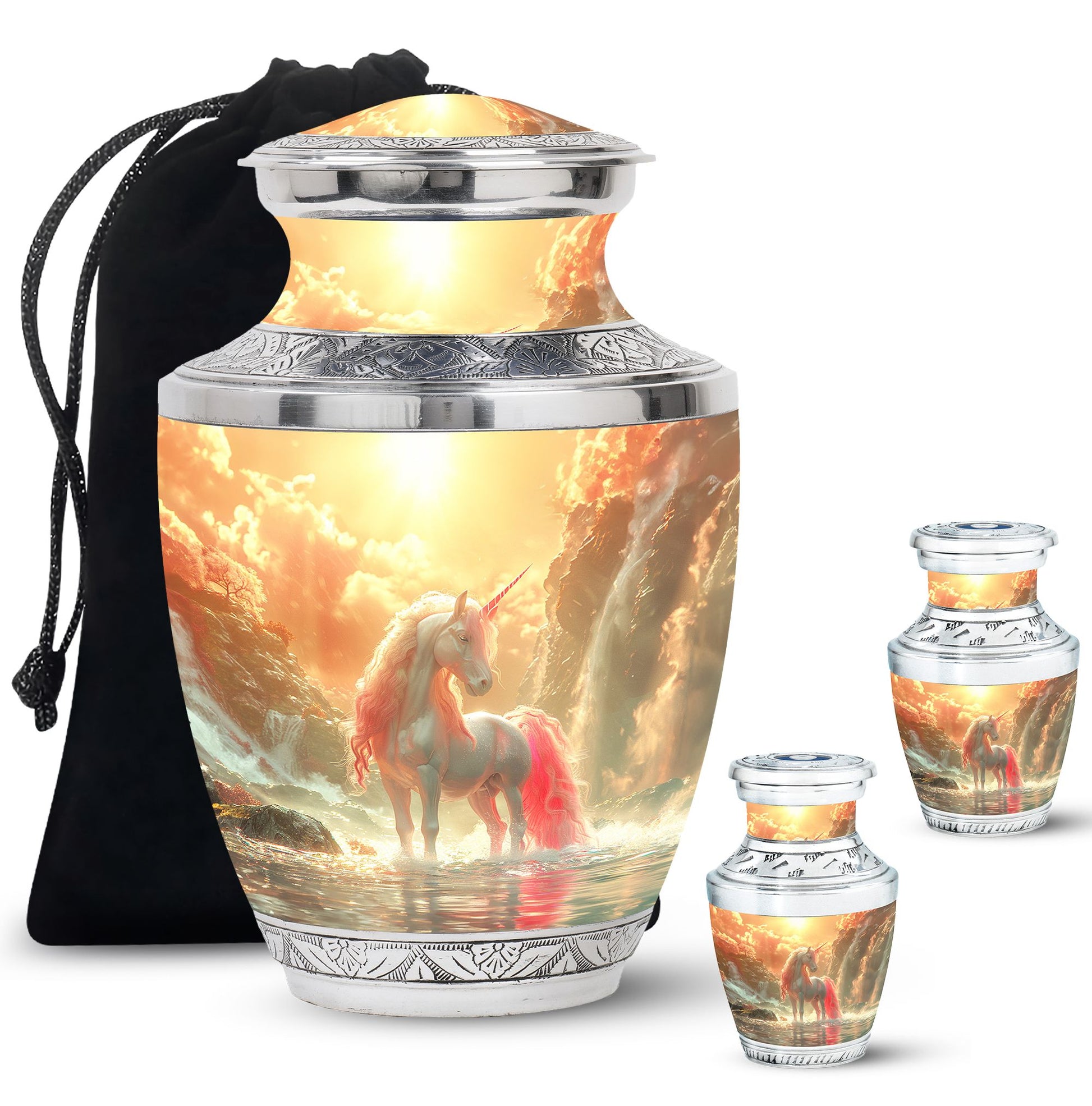Mystical Dawn Unicorn Cremation Urns For Human Ashes - Large Urn For Mom