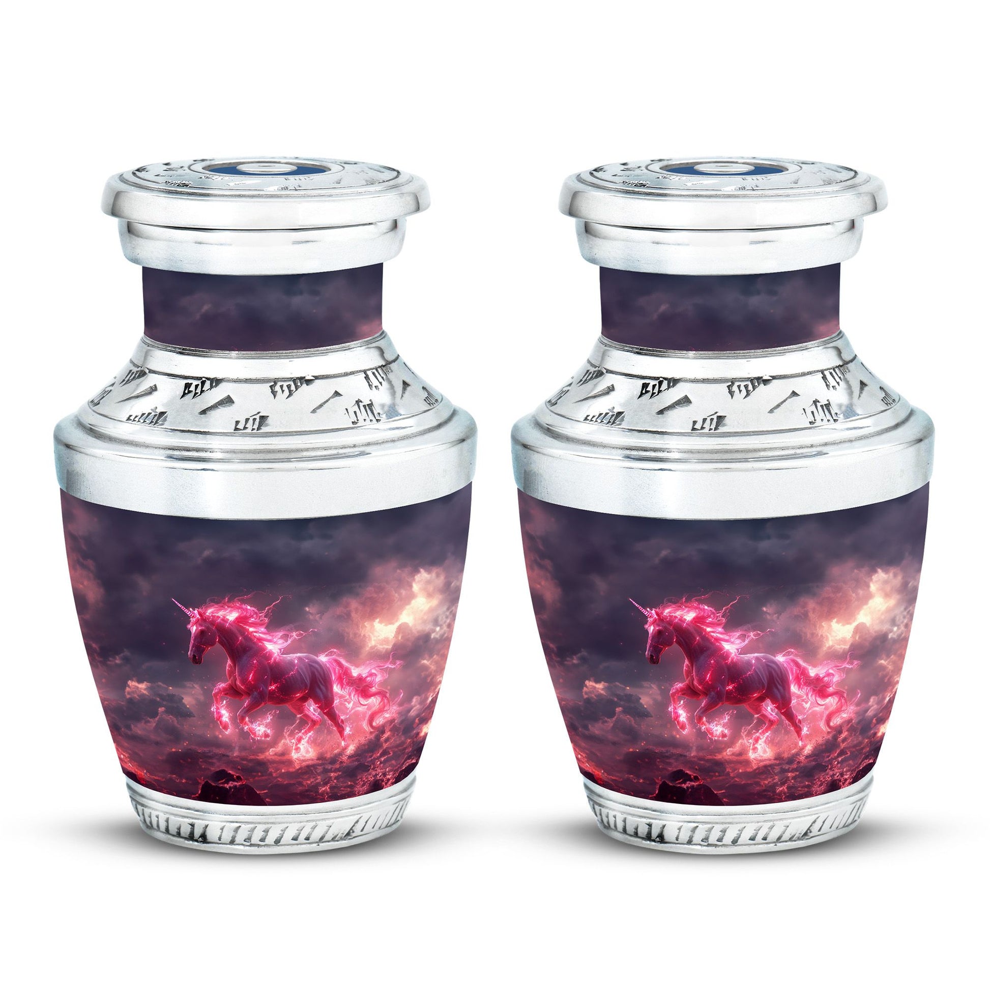 Neon Unicorn Cremation Urns For Human Ashes - Funeral Urns For Men
