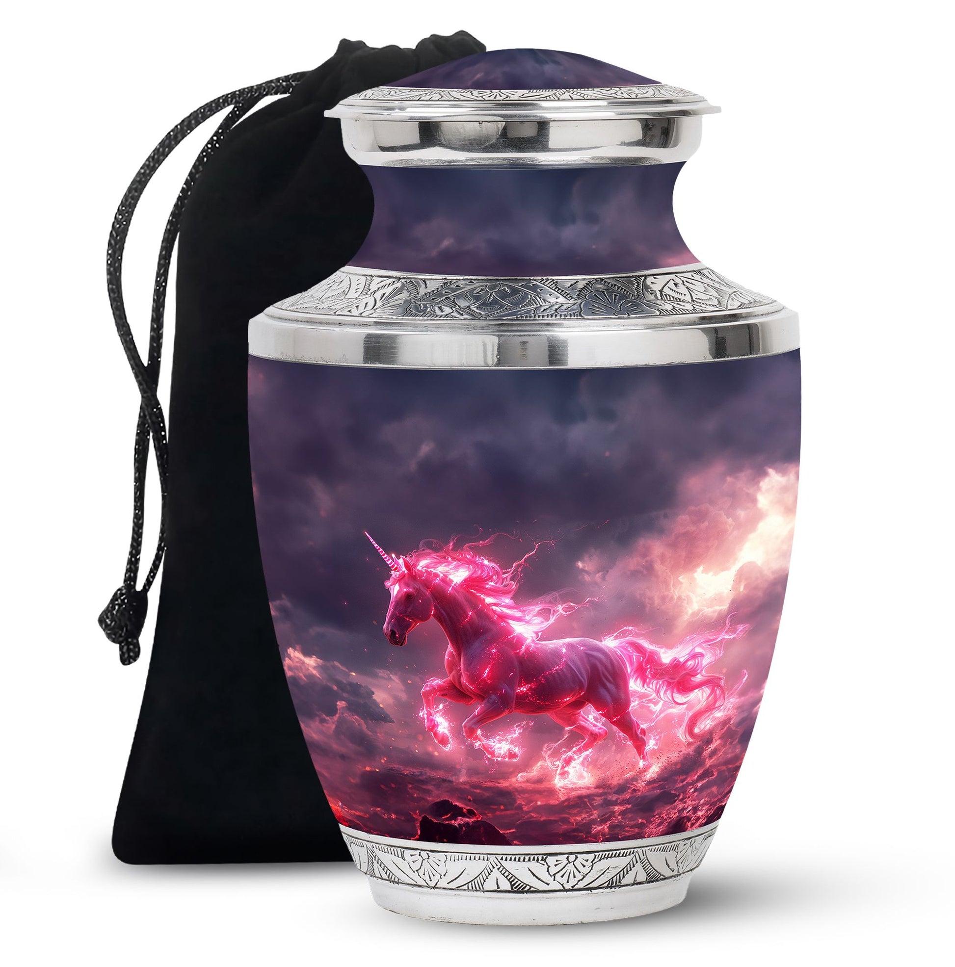 Neon Unicorn Cremation Urns For Human Ashes - Funeral Urns For Men