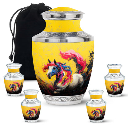 Personalized Horse Cremation Urn for Adult - 10-inch, 200 cu in - Yatskia