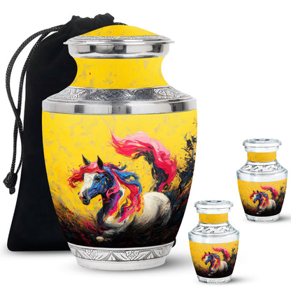 Personalized Horse Cremation Urn for Adult - 10-inch, 200 cu in - Yatskia