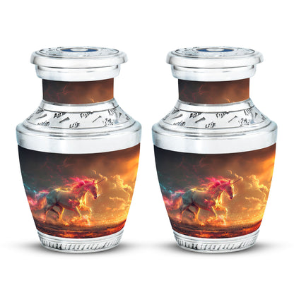Personalized Unicorn Cremation Urn for Men & Women - 10-inch, 200 cu in - Yatskia