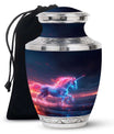 Neon Unicorn Burial Urns For Human Ashes – Neon Fantasy Art Keepsake Urn For Women