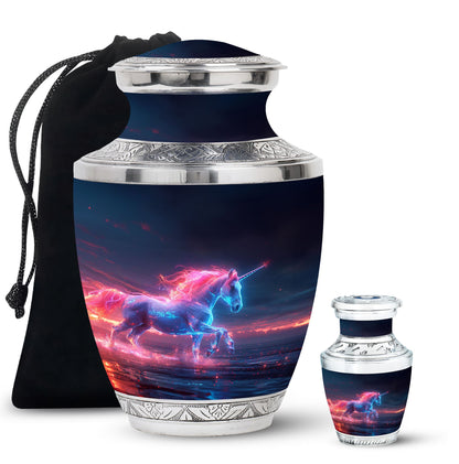 Personalized Horse Cremation Urn for Women - 10-inch, 200 cu in - Yatskia