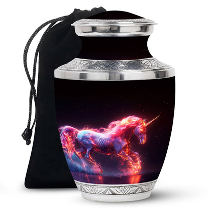 Personalized Unicorn Cremation Urn for Adult - 10-inch, 200 cu in - Yatskia