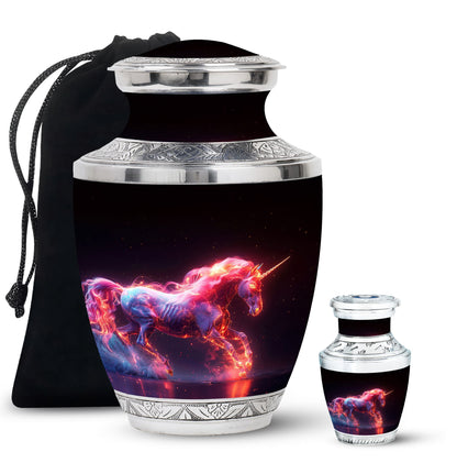 Personalized Unicorn Cremation Urn for Adult - 10-inch, 200 cu in - Yatskia