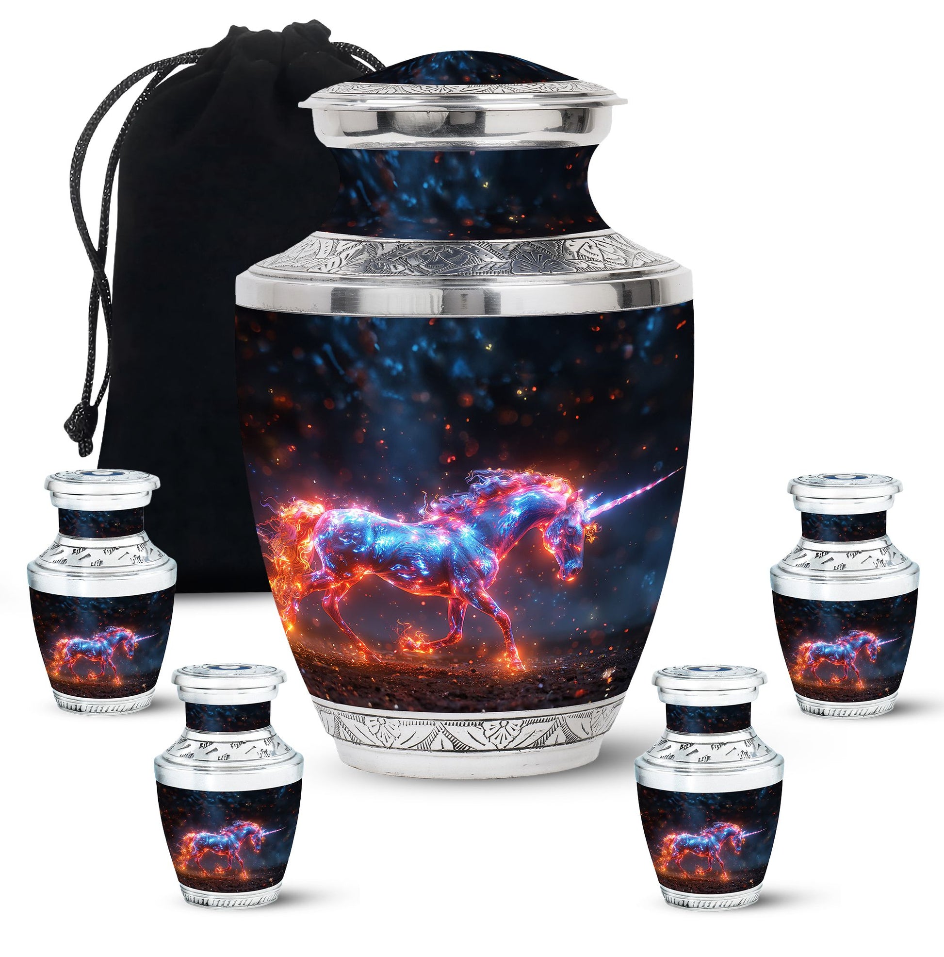 Supernova Steed Unicorn Cremation Urns For Human Ashes - Funeral Urn